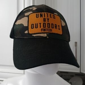 Fintech camouflage mesh snapback " United by Outdoors" trucker cap hat